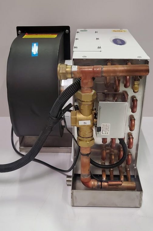 MARINE CHILLED WATER AIR HANDLER 9000 BTU ALUMINUM EVAPORATOR 230V 50/60 HZ BY MABRU